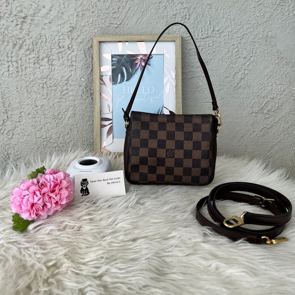 Authentic Louis Vuitton Damier Trousse Makeup Accessory Pouch pre loved - Picture 1 of 13